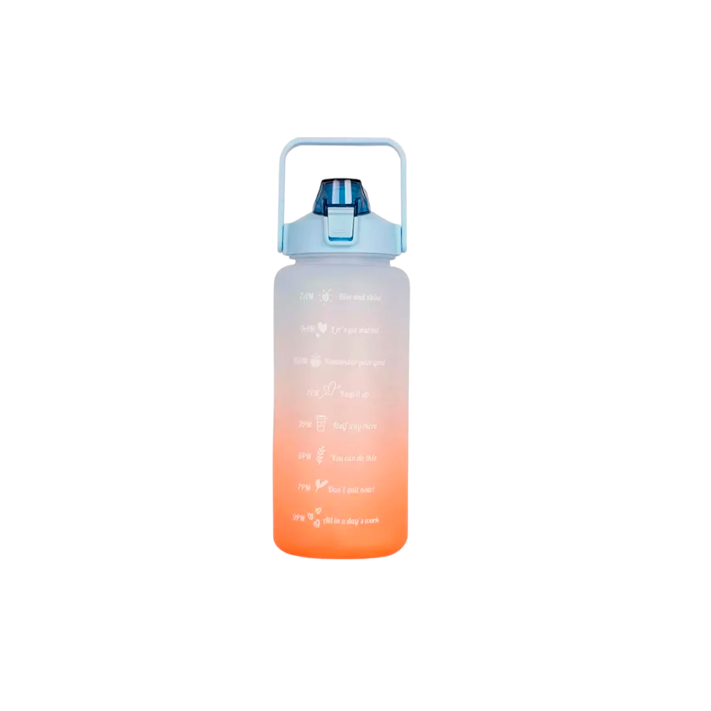 Termo Botella Agua 2 Litros Motivacional Gimnasio Pines Stiker